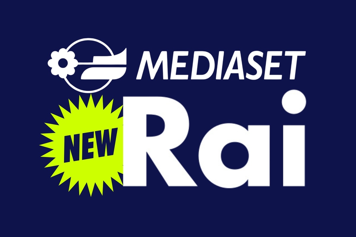 Loghi Rai e Mediaset, simbolo NEW